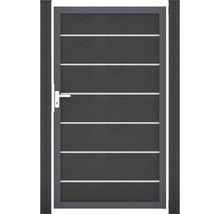 Záhradná bránka s kľučkou a vodorovnými líniami