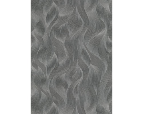 Vliesová tapeta 10151-47 ELLE Decoration Pruhy antracitová 0,53 x 10,05 m Tapeta s vlnitým vzorom