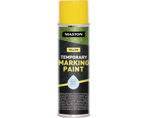 Kriedová farba Maston Temporary Marking Sprej žltý 500 ml Maston dočasná značkovacia farba žltá v spreji
