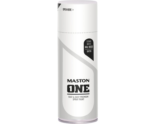 Maston One sprej signálna biela RAL 9003 hodvábne matný