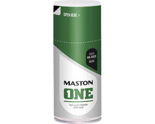 Lak v spreji Maston ONE Satin Green RAL6029 mätovo zelený 150 ml Sprej Mastson One, zelená farba RAL 6029