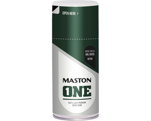 Lak v spreji Maston ONE Satin RAL6005 zelený 150 ml Sprej Maston, machovo zelená, RAL 6005