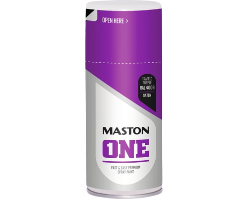 Lak v spreji Maston ONE Satin RAL4006 purpurový 150 ml Sprej Maston One dopravná fialová RAL 4006