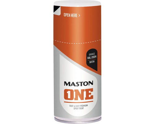Lak v spreji Maston ONE Satin RAL2004 oranžový 150 ml Maston One sprej, oranžová, RAL 2004, satén
