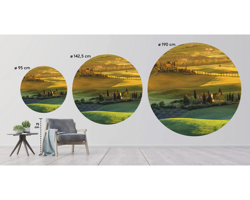 Dekoratívna nástenná nálepka s motívom krajiny v rôznych veľkostiach