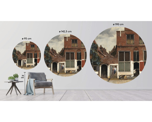 Dekoratívna nástenná samolepka s historickým motívom mesta v troch veľkostiach