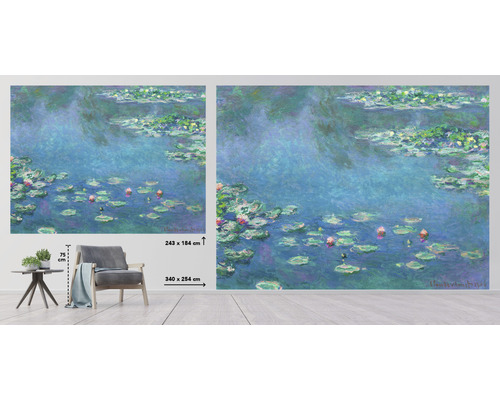 Nástenná maľba s motívom lekien, zobrazené dve veľkosti