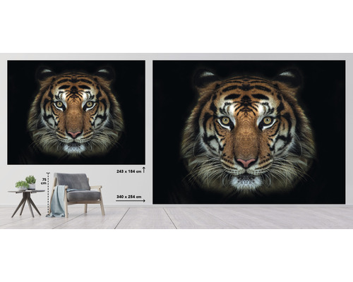 Foto tapeta s motívom tigra v obývacej izbe