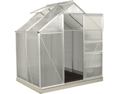 Skleník s hliníkovým rámom a polykarbonátovými doskami