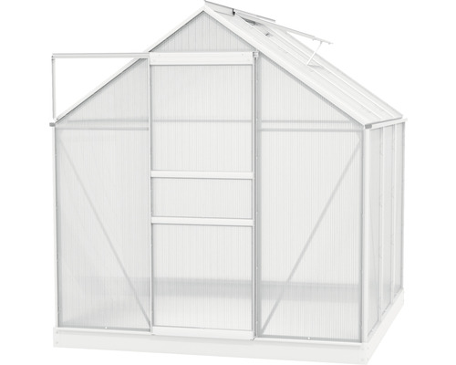 Skleník s otvorenými dverami a strešným oknom