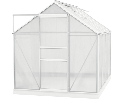 Skleník s otvorenými dverami a strešnými oknami