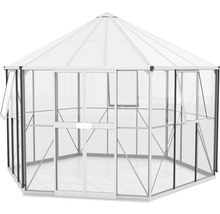 Skleník Vitavia Galaxis 9000 kombinácia skla a polykarbonátu 336x383 cm hliník vr. základového rámu