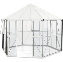 Skleník Vitavia Galaxis 9000 kombinácia skla a polykarbonátu 336x383 cm hliník vr. základového rámu
