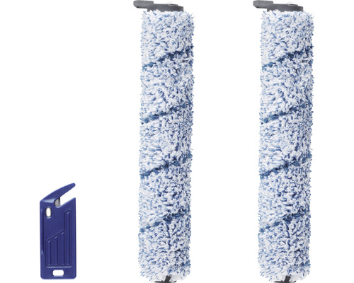 Dva čistiace kefové valce a čistiace príslušenstvo