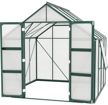 Skleník Vitavia Olymp 6700 polykarbonát 4 mm 257x261 cm zelený vr. základového rámu