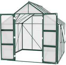 Skleník Vitavia Olymp 6700 polykarbonát 6 mm 257x261 cm zelený vr. základového rámu