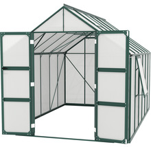 Skleník Vitavia Olymp 9900 polykarbonát 6 mm 257x386 cm zelený vr. základového rámu