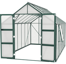 Skleník Vitavia Olymp 11500 polykarbonát 4 mm 257x448 cm zelený vr. základového rámu