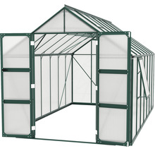 Skleník Vitavia Olymp 11500 polykarbonát 6 mm 257x448 cm zelený vr. základového rámu