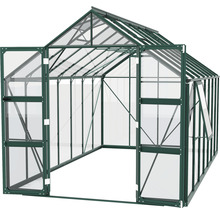 Skleník Vitavia Olymp 11500 sklenený 3 mm 257x448 cm zelený vr. základového rámu