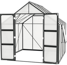 Skleník Vitavia Olymp 6700 polykarbonát 4 mm 257x258 cm čierny vr. základového rámu