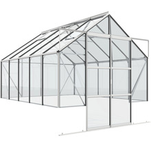 Skleník s priehľadnými stenami a hliníkovým rámom