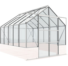 Skleník s hliníkovým rámom a sklenenými doskami