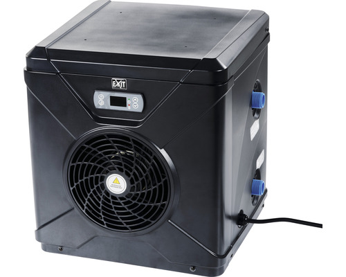 Bazénové tepelné čerpadlo EXIT do 22 m³ čiernej farby Čierne tepelné čerpadlo k bazénu EXIT na temperovanie vody v bazéne