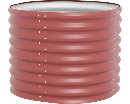 Kovový vyvýšený záhon s vlnitým povrchom