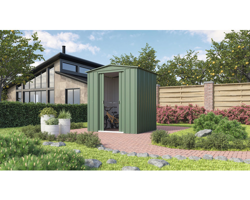 Plechový záhradný domček Globel Dream 6x5 171x144 cm zelený