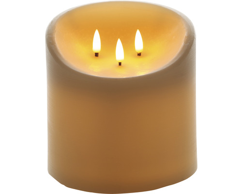 Dekoratívna LED sviečka s tromi plameňmi