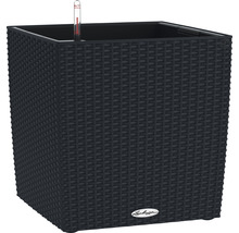 Štvorcový kvetináč so zavlažovacím systémom a logom Lechuza