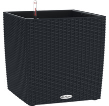 Štvorcový kvetináč so zavlažovacím systémom a logom Lechuza