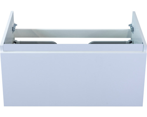 Kúpeľňová skrinka pod umývadlo Sanox Frozen biela vysoko lesklá 80 x 40 x 45 cm