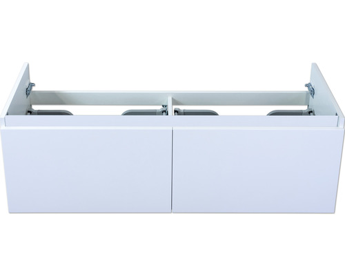 Kúpeľňová skrinka pod umývadlo Sanox Frozen biela vysoko lesklá 120 x 40 x 45 cm