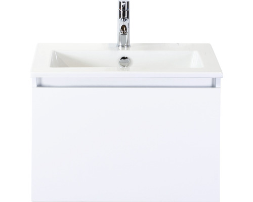 Kúpeľňový nábytkový set Sanox Frozen farba čela biela vysoko lesklá ŠxVxH 61 x 42 x 46 cm s keramickým umývadlom