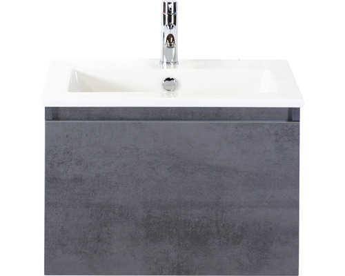 Kúpeľňový nábytkový set Sanox Frozen farba čela betón antracitovo sivá ŠxVxH 61 x 42 x 46 cm s keramickým umývadlom