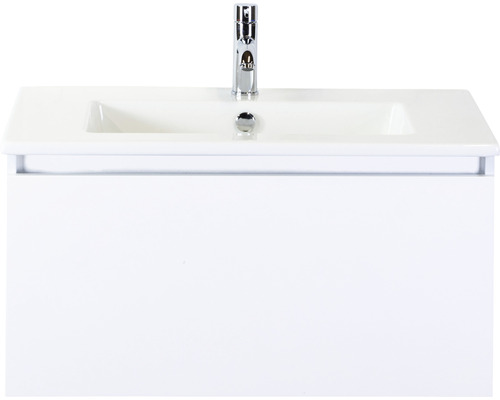 Kúpeľňový nábytkový set Sanox Frozen farba čela biela vysoko lesklá ŠxVxH 81 x 42 x 46 cm s keramickým umývadlom Kúpeľňový nábytkový set Sanox Frozen farba čela biela vysoko lesklá ŠxVxH 81 x 42 x 46 cm s keramickým umývadlom