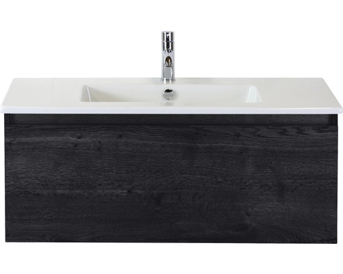 Kúpeľňový nábytkový set Sanox Frozen farba čela black oak ŠxVxH 101 x 42 x 46 cm s keramickým umývadlom Kúpeľňový nábytkový set Sanox Frozen farba čela black oak ŠxVxH 101 x 42 x 46 cm s keramickým umývadlom