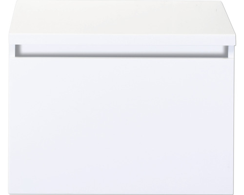 Kúpeľňová skrinka pod umývadlo Sanox Frozen biela vysoko lesklá 60,2 x 43,6 x 45 cm