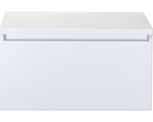 Kúpeľňová skrinka pod umývadlo Sanox Frozen biela vysoko lesklá 80,2 x 43,6 x 45 cm