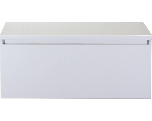 Kúpeľňová skrinka pod umývadlo Sanox Frozen biela vysoko lesklá 100,2 x 43,6 x 45 cm