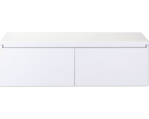 Kúpeľňová skrinka pod umývadlo Sanox Frozen biela vysoko lesklá 140,2 x 43,6 x 45 cm
