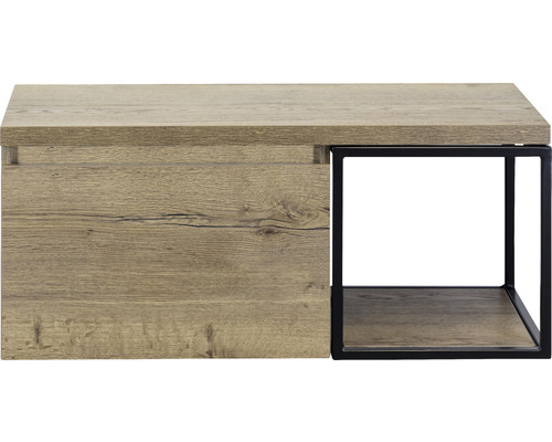 Kúpeľňová skrinka pod umývadlo Sanox Frozen tabacco 100,2 x 43,6 x 45 cm Drevený konferenčný stolík s kovovým rámom