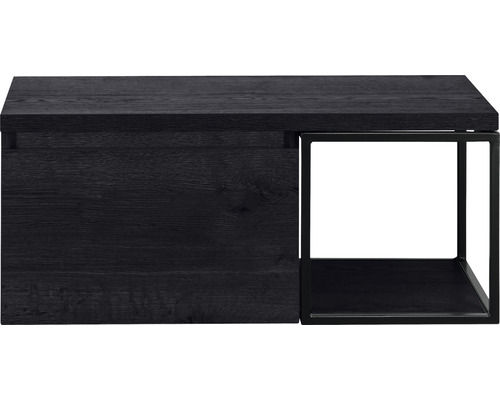 Kúpeľňová skrinka pod umývadlo Sanox Frozen dub čierny dub čierny 100,2 x 43,6 x 45 cm