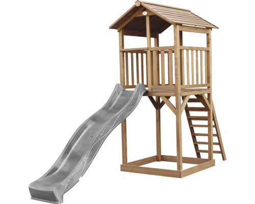 Hracia veža so šmýkačkou a rebríkom z dreva