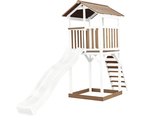 Hracia veža so šmýkačkou a rebríkom do záhrady