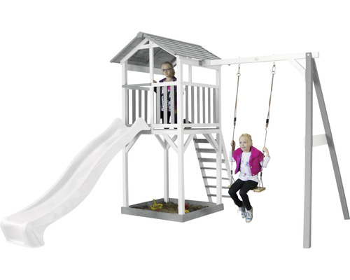 Detské ihrisko s vežou, šmýkačkou a hojdačkou do záhrady