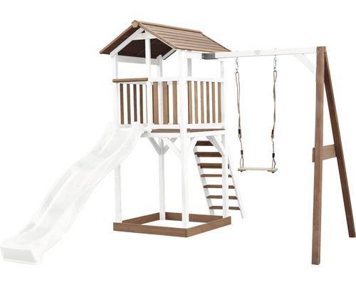 Hracia veža so šmýkačkou, hojdačkou a rebríkom do záhrady