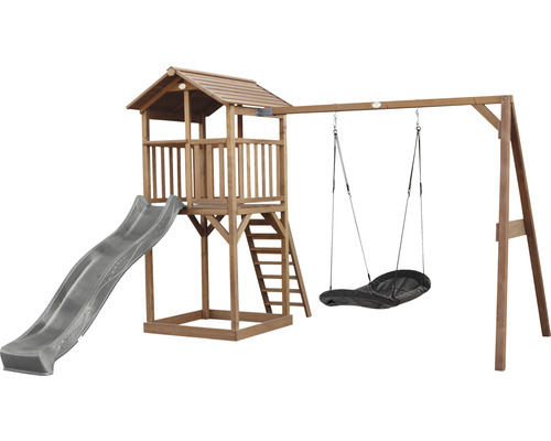 Hracia veža so šmýkačkou, vežou, rebríkom a hojdačkou do záhrady